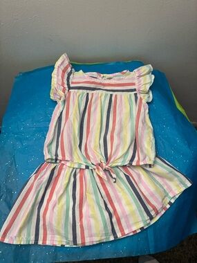 Vintage osh kosh striped cotton summer set size 18months EUC